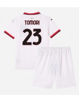 AC Milan Fikayo Tomori #23 Venkovní dres pro děti 2024-25 Krátký Rukáv (+ trenýrky)